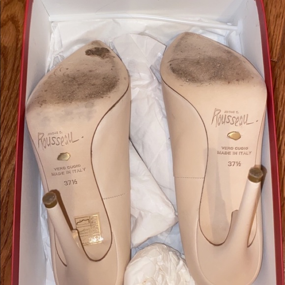 Jerome C. Rousseau Cream & Black Heels - Picture 7 of 7